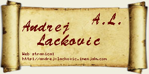 Andrej Lacković vizit kartica